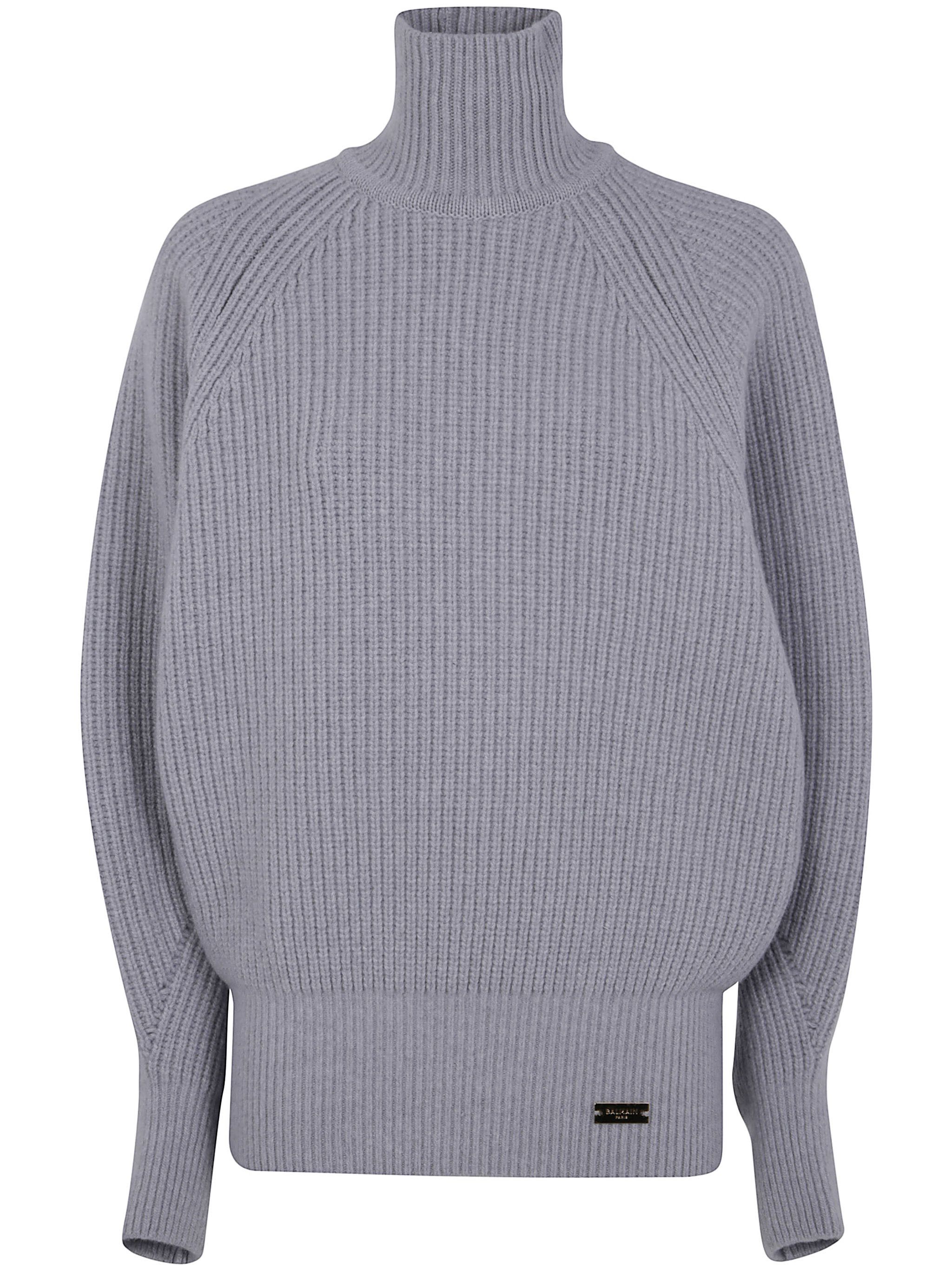 Balmain BATWING RIBBED KNIT PULL Size M / US 6-8 / IT 42-44 - 6 Thumbnail