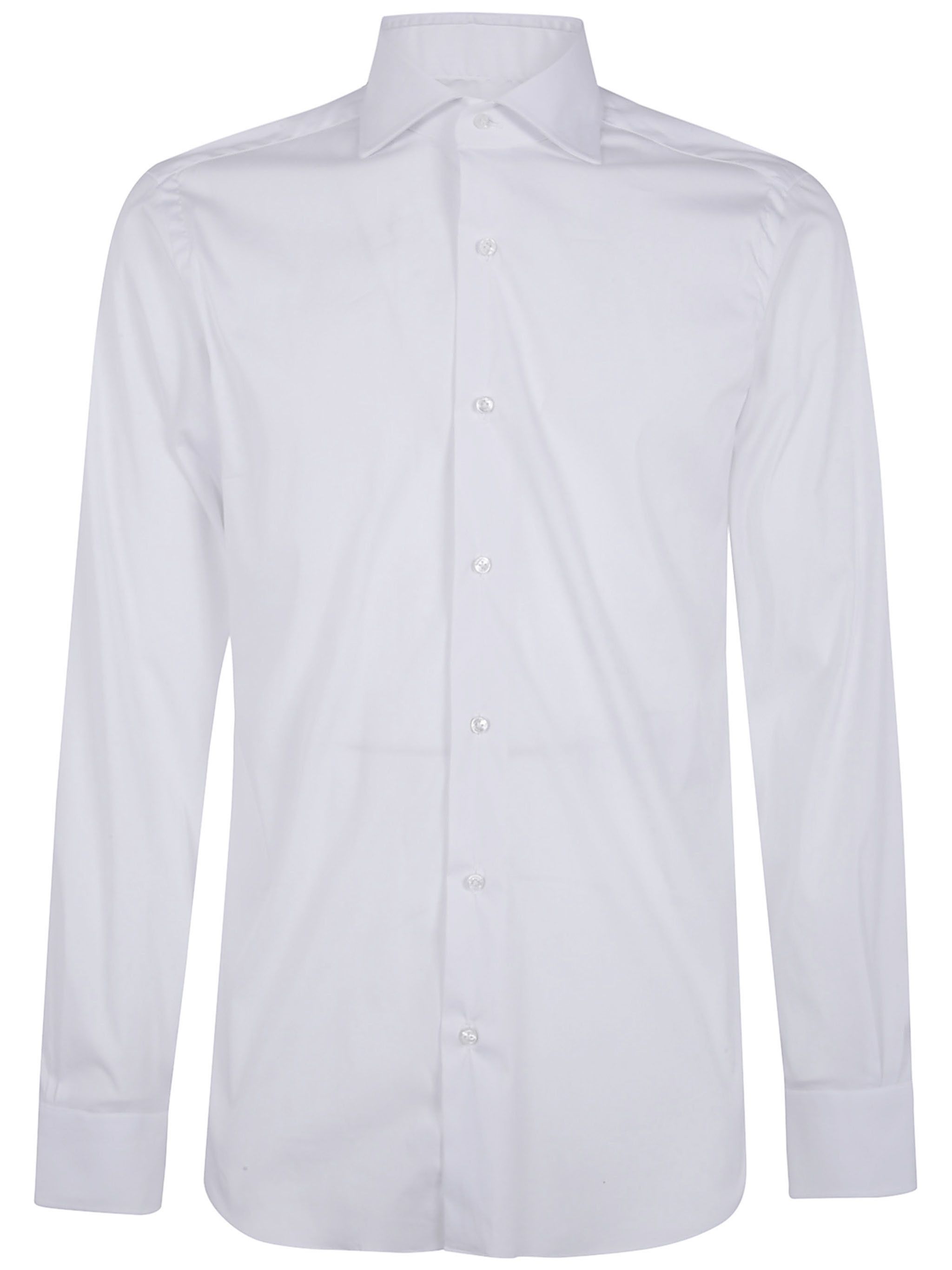 Barba Napoli "CLASSIC" POPELINE STRETCH SHIRT Size US M / EU 48-50 / 2 - 6 Thumbnail