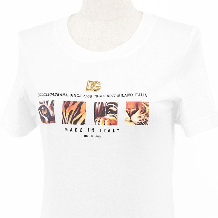 Dolce & Gabbana Dolce & Gabbana Dolce&Gabbana DG Logo T-shirt Cotton Top Cotton T-Shirts I8AEKZ G7C1E DUTY FREE for USA Size ONE SIZE - 2 Thumbnail
