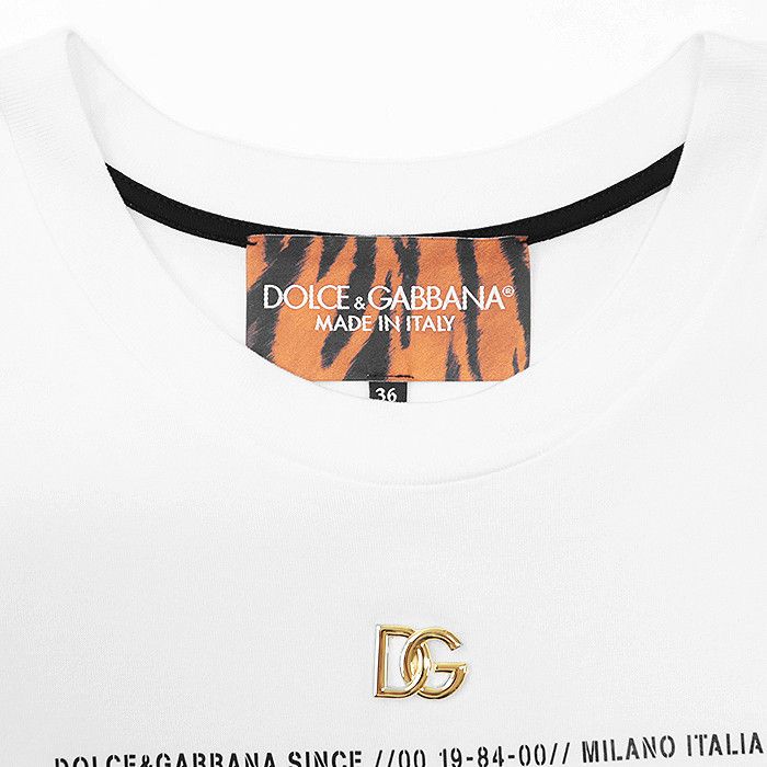 Dolce & Gabbana Dolce & Gabbana Dolce&Gabbana DG Logo T-shirt Cotton Top Cotton T-Shirts I8AEKZ G7C1E DUTY FREE for USA Size ONE SIZE - 9 Thumbnail