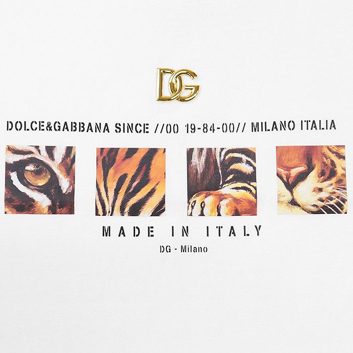 Dolce & Gabbana Dolce & Gabbana Dolce&Gabbana DG Logo T-shirt Cotton Top Cotton T-Shirts I8AEKZ G7C1E DUTY FREE for USA Size ONE SIZE - 3 Thumbnail