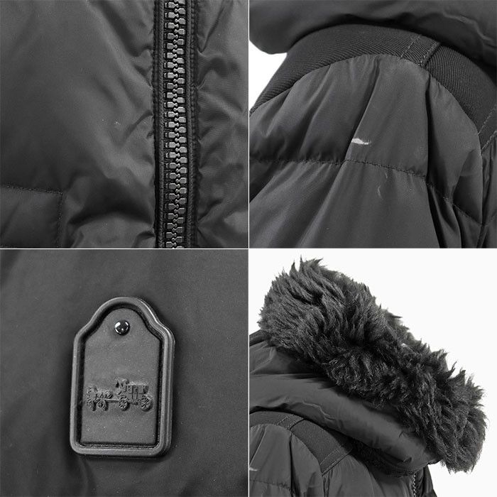 Coach Coach Coach Down Jacket Sheepskin Cow Leather Nylon Down Jacket Leather Outerwear DUTY FREE for USA Size ONE SIZE - 5 Thumbnail