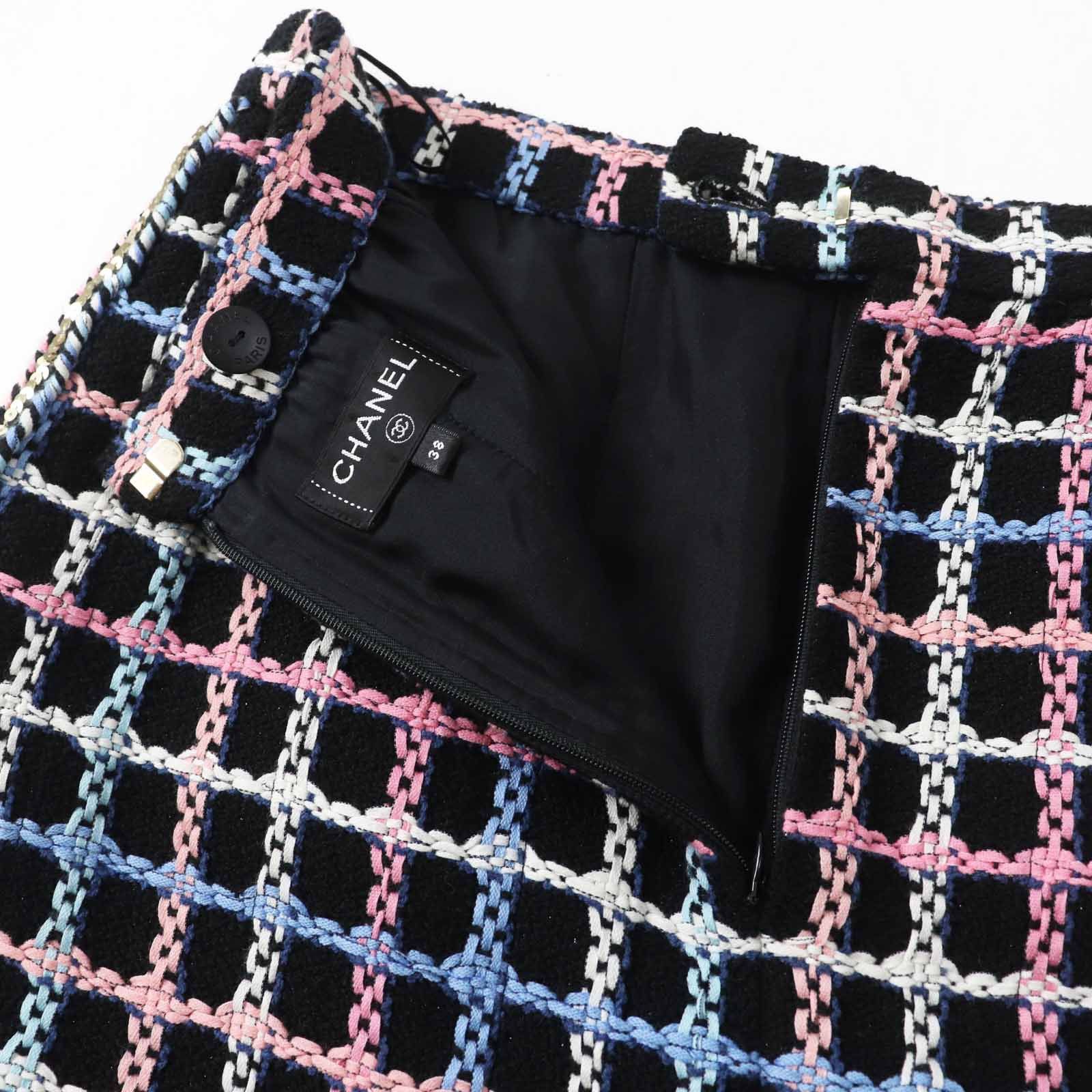 Chanel Chanel Chanel 22 Runway wear Cotton Polyamide Tweed Skirt Cotton Skirts P72501 DUTY FREE for USA Size ONE SIZE - 5 Thumbnail