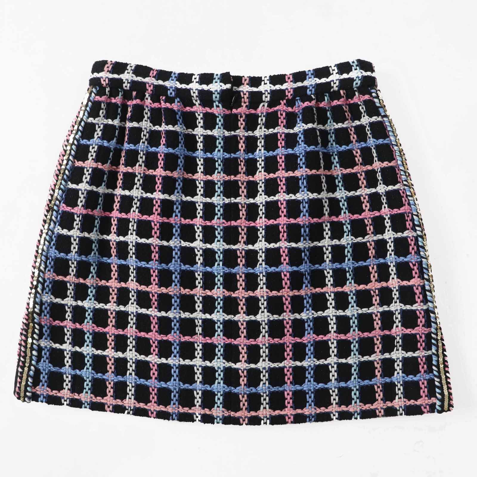 Chanel Chanel Chanel 22 Runway wear Cotton Polyamide Tweed Skirt Cotton Skirts P72501 DUTY FREE for USA Size ONE SIZE - 3 Thumbnail