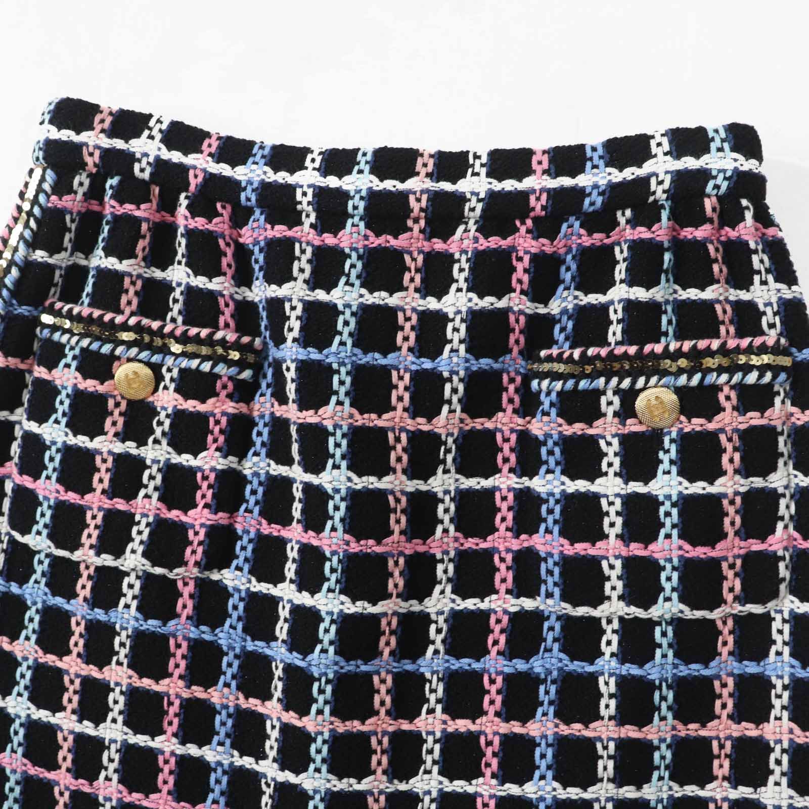 Chanel Chanel Chanel 22 Runway wear Cotton Polyamide Tweed Skirt Cotton Skirts P72501 DUTY FREE for USA Size ONE SIZE - 2 Thumbnail