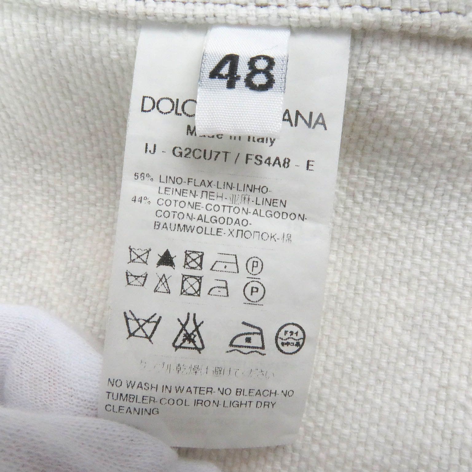 Dolce & Gabbana Dolce & Gabbana Dolce&Gabbana Black tag Linen Cotton Jacket Cotton Outerwear DUTY FREE for USA Size ONE SIZE - 8 Thumbnail