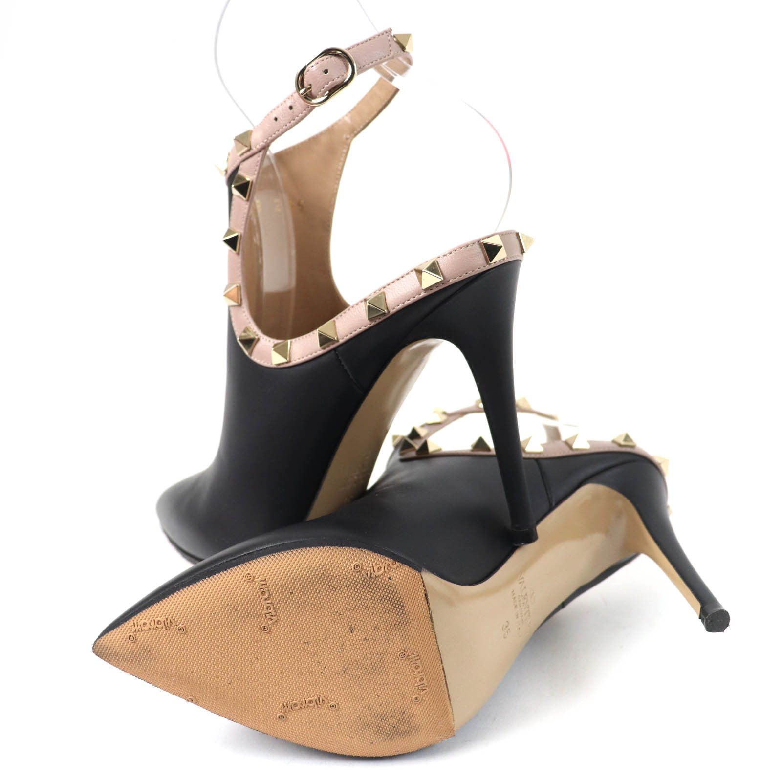 Valentino Valentino Valentino Garavani Rockstud Leather Pumps Leather Shoes DUTY FREE for USA Size ONE SIZE - 7 Thumbnail