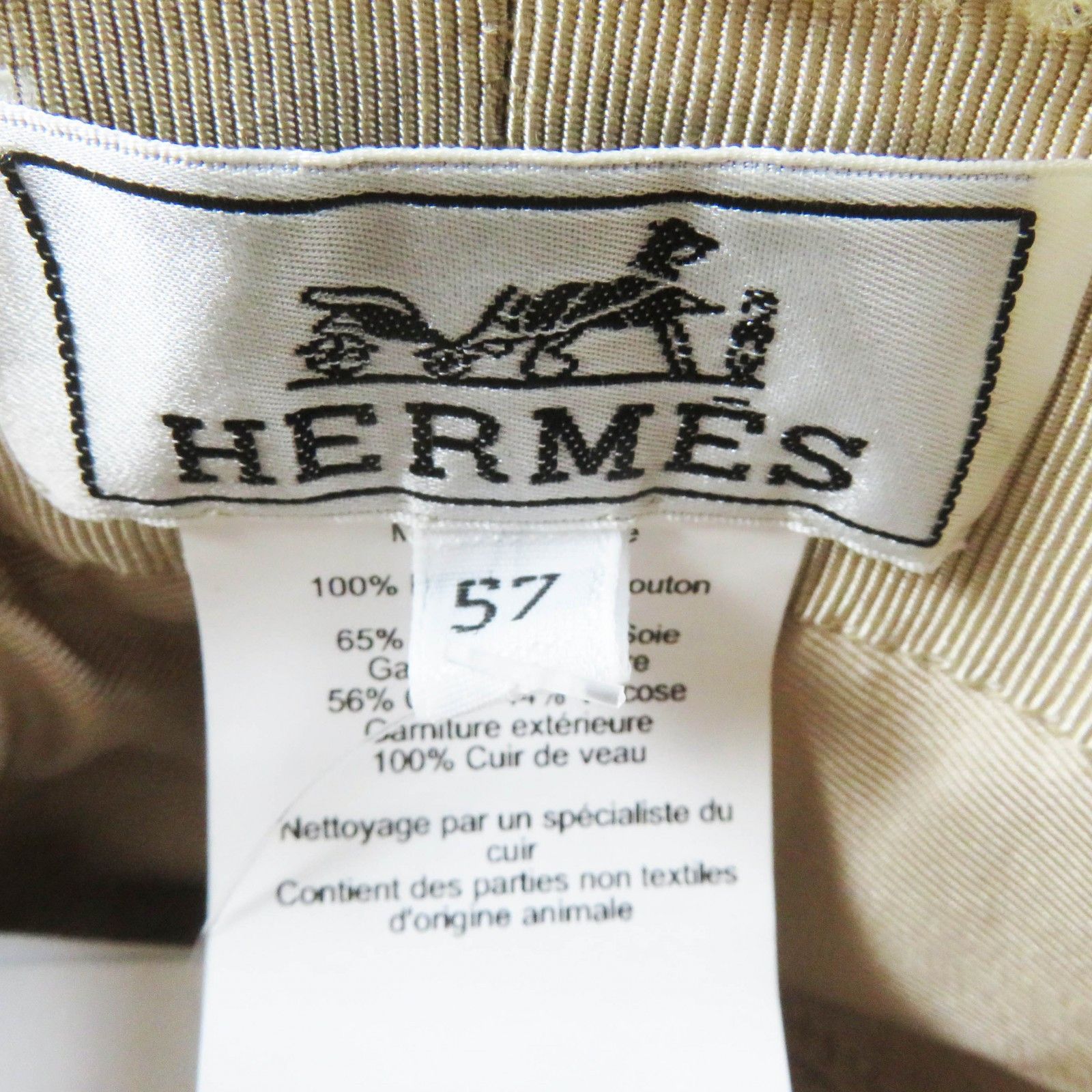 Hermes Hermes Hermes Fove Sheep leather Cowhide Bucket Hat Leather Hats DUTY FREE for USA Size ONE SIZE - 8 Thumbnail