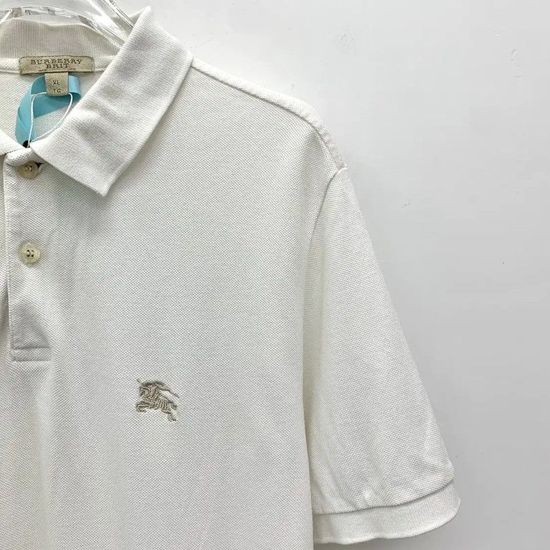 Burberry Burberry White Cotton Short Sleeve Polo Size US XL / EU 56 / 4 - 3 Thumbnail