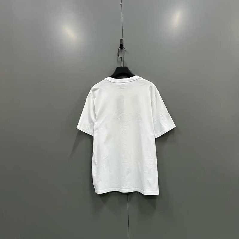Burberry Burberry White Cotton Short Sleeve T-Shirt Size US L / EU 52-54 / 3 - 2 Thumbnail