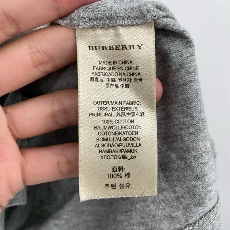 Burberry Burberry Summer Gray Cotton Men's T-Shirt Size US M / EU 48-50 / 2 - 5 Thumbnail