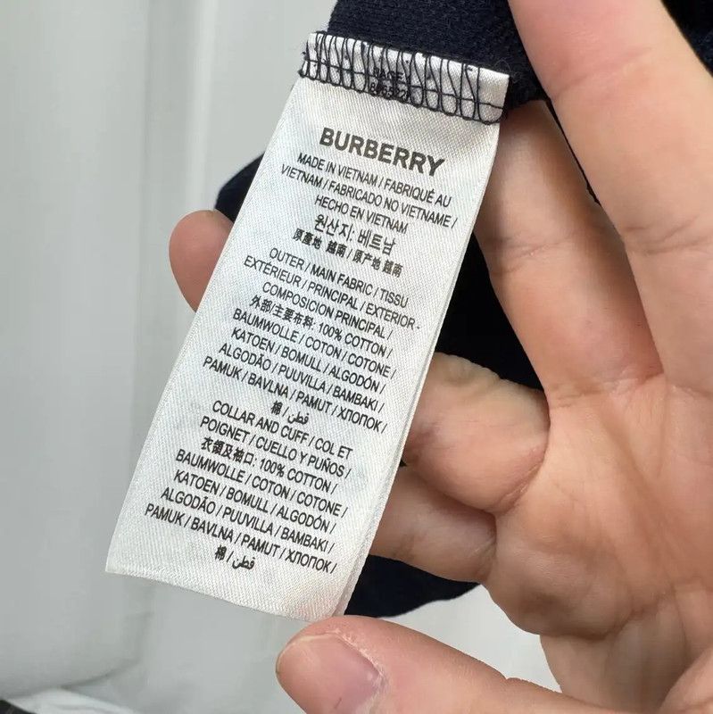 Burberry Burberry Black Cotton Logo Polo Shirt Size US S / EU 44-46 / 1 - 6 Thumbnail