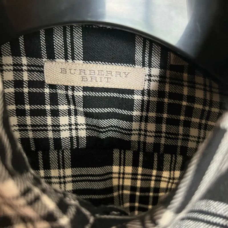 Burberry Burberry Gray Checkered Cotton Shirt for Men Size US S / EU 44-46 / 1 - 5 Thumbnail