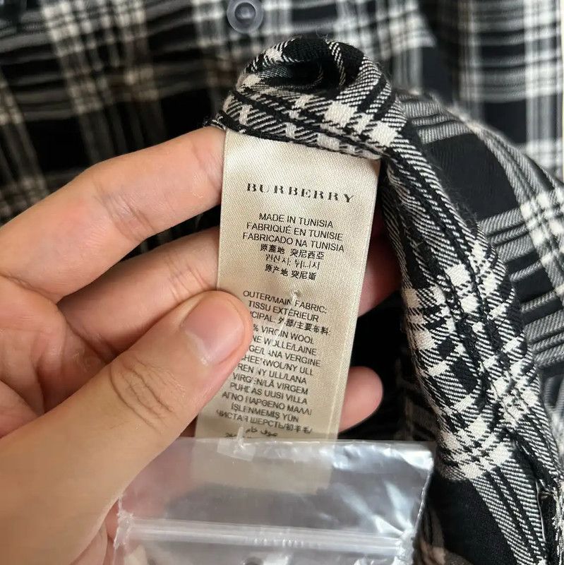 Burberry Burberry Gray Checkered Cotton Shirt for Men Size US S / EU 44-46 / 1 - 4 Thumbnail