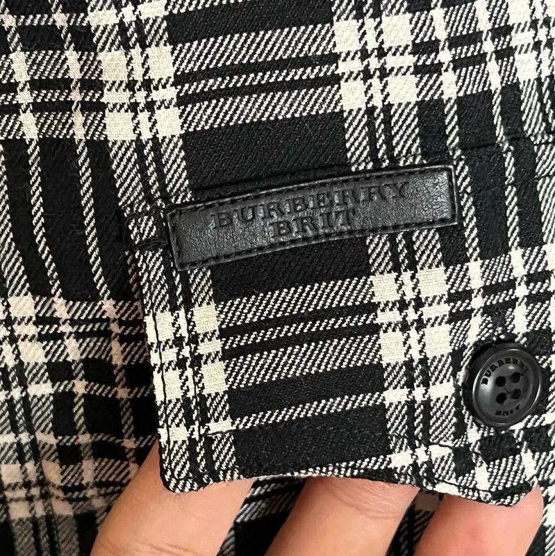 Burberry Burberry Gray Checkered Cotton Shirt for Men Size US S / EU 44-46 / 1 - 3 Thumbnail