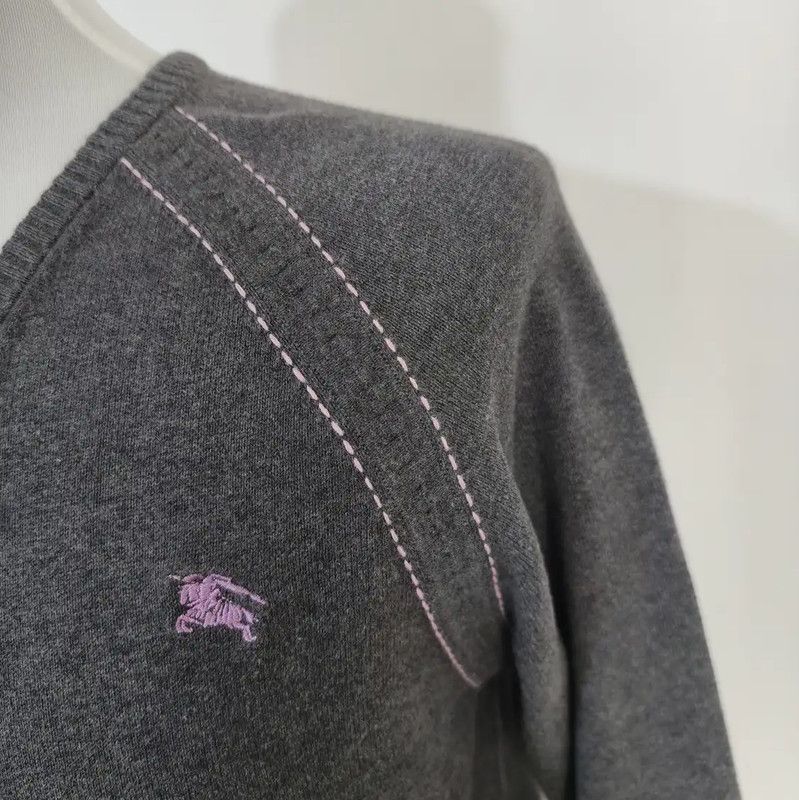 Burberry Burberry Men's Gray Long Sleeve Knit Sweater Size US S / EU 44-46 / 1 - 2 Thumbnail