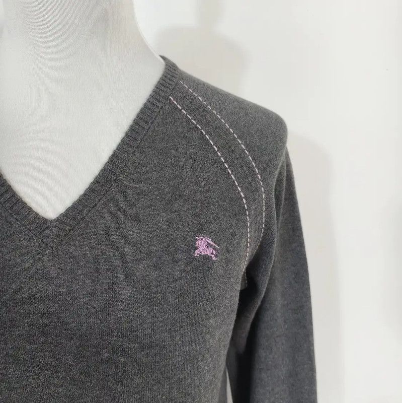 Burberry Burberry Men's Gray Long Sleeve Knit Sweater Size US S / EU 44-46 / 1 - 3 Thumbnail