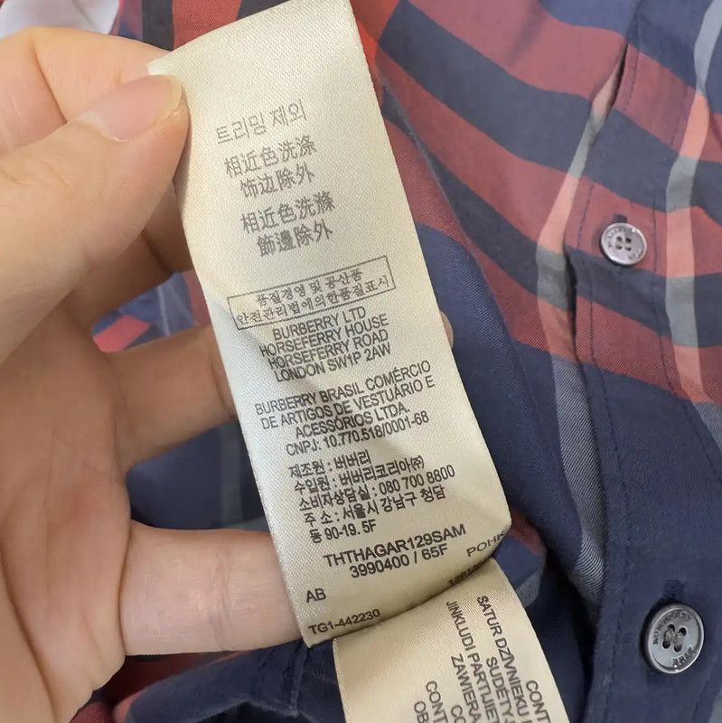 Burberry Burberry Long Sleeve Cotton Plaid Shirt Size US M / EU 48-50 / 2 - 4 Thumbnail