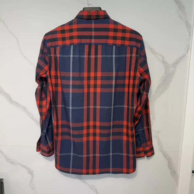 Burberry Burberry Long Sleeve Cotton Plaid Shirt Size US M / EU 48-50 / 2 - 2 Thumbnail