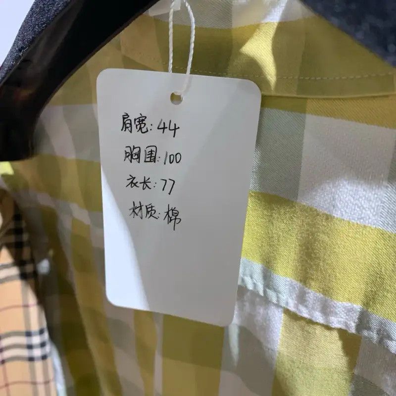 Burberry Burberry Yellow Checkered Cotton Shirt for Men Size US S / EU 44-46 / 1 - 5 Thumbnail