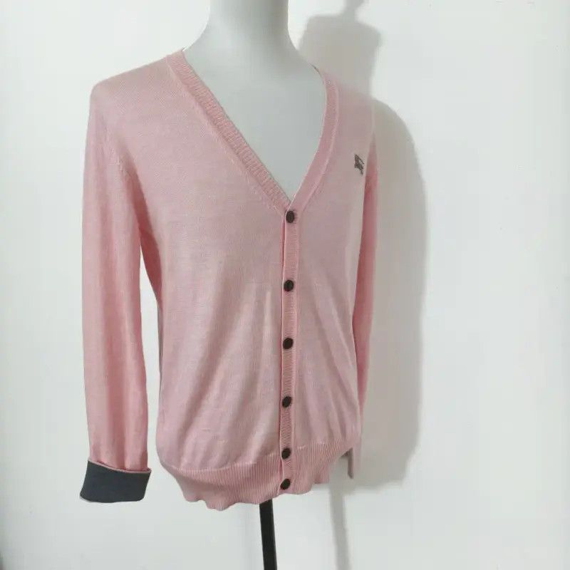 Burberry Burberry Pink Wool Men's Cardigan Size US S / EU 44-46 / 1 - 3 Thumbnail