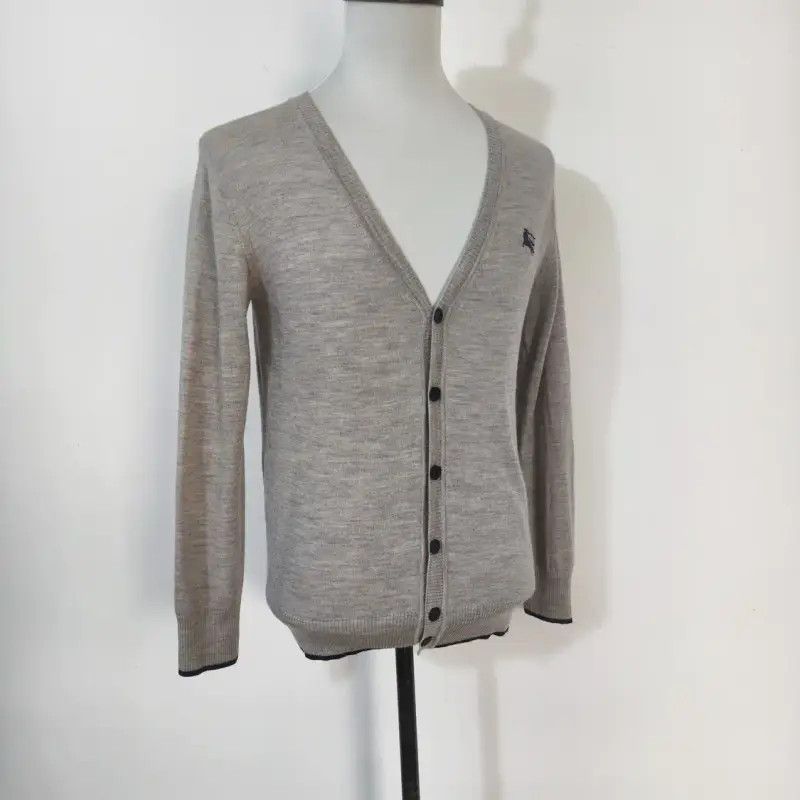 Burberry Burberry Gray Wool Striped Cardigan for Men Size US M / EU 48-50 / 2 - 3 Thumbnail