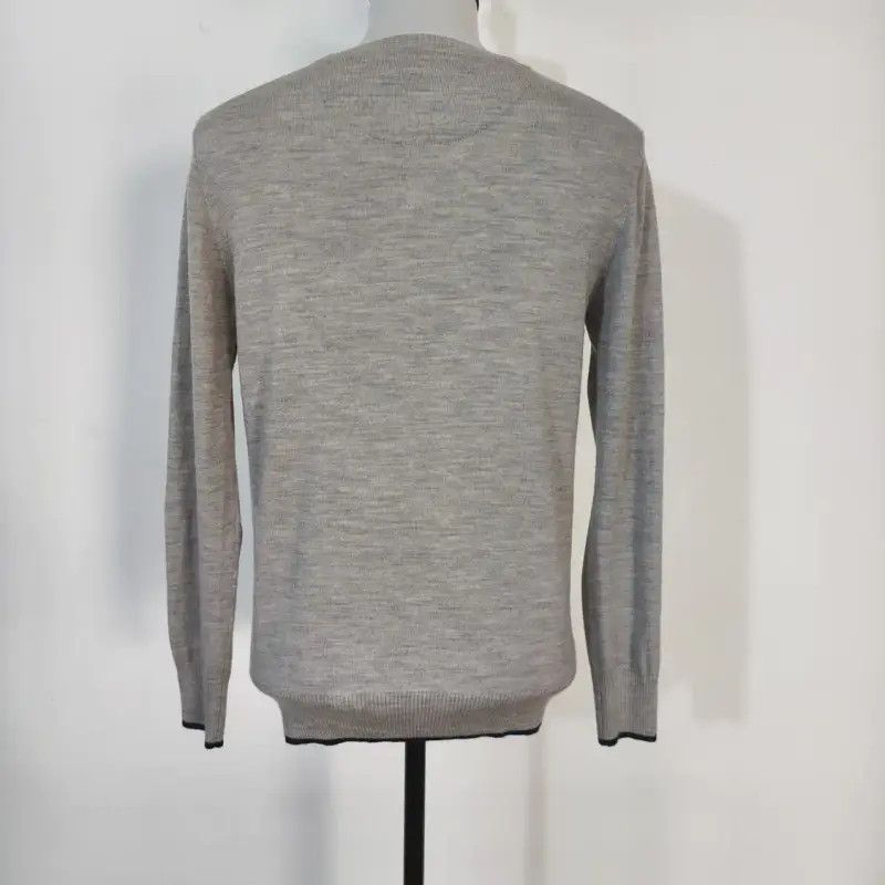 Burberry Burberry Gray Wool Striped Cardigan for Men Size US M / EU 48-50 / 2 - 5 Thumbnail
