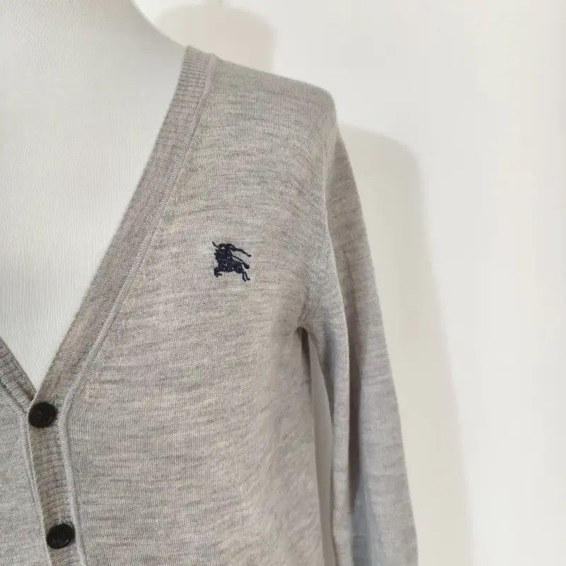 Burberry Burberry Gray Wool Striped Cardigan for Men Size US M / EU 48-50 / 2 - 2 Thumbnail