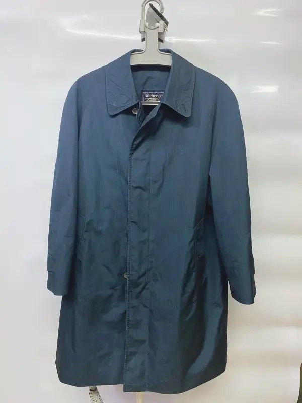 Burberry Burberry Long Blue Cotton Trench Coat for Men Size US S / EU 44-46 / 1 - 2 Thumbnail