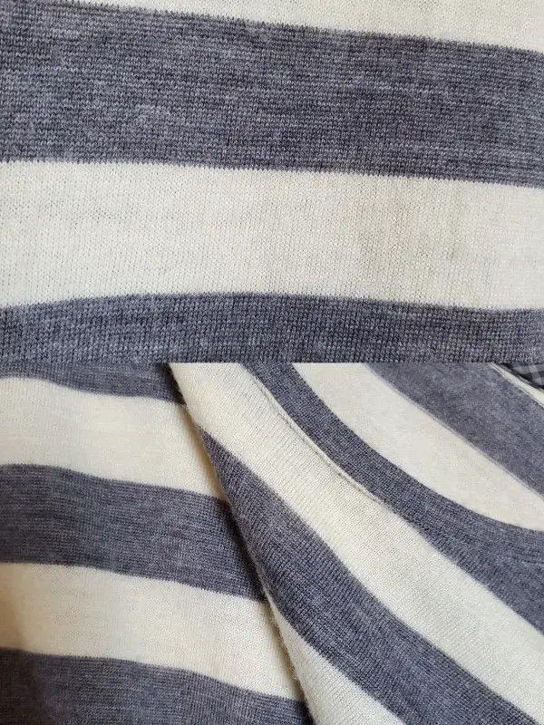 Burberry Burberry Grey Striped Wool Long Sleeve Knitwear Size US L / EU 52-54 / 3 - 6 Thumbnail