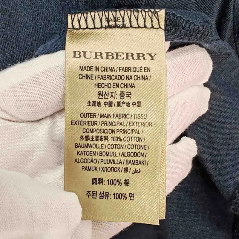 Burberry Burberry Navy Cotton Men's T-Shirt Size US XL / EU 56 / 4 - 4 Thumbnail