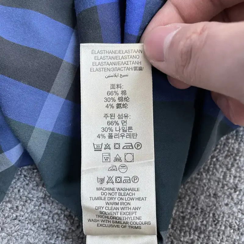 Burberry Burberry Men's L Blue Cotton Shirt Size US L / EU 52-54 / 3 - 6 Thumbnail