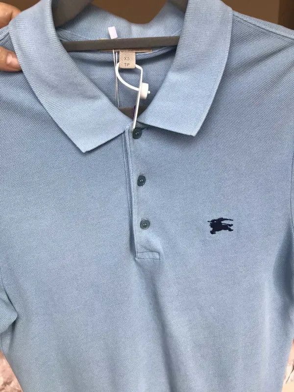 Burberry Burberry Men's Light Blue Short Sleeve Polo Size US XS / EU 42 / 0 - 3 Thumbnail