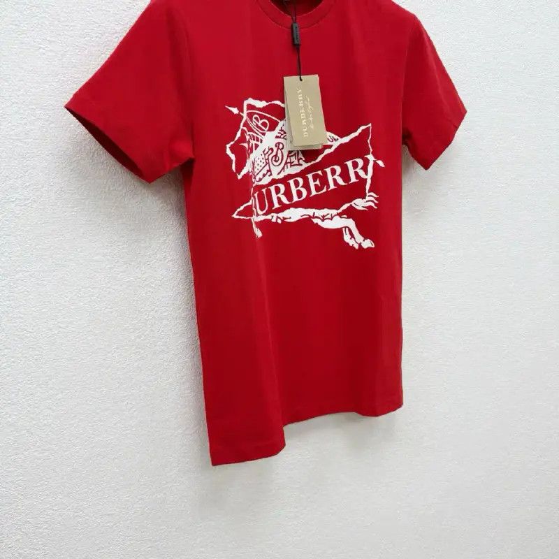 Burberry Burberry Red Cotton Men's Short Sleeve T-Shirt Size US XS / EU 42 / 0 - 2 Thumbnail