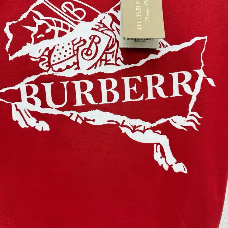 Burberry Burberry Red Cotton Men's Short Sleeve T-Shirt Size US XS / EU 42 / 0 - 3 Thumbnail
