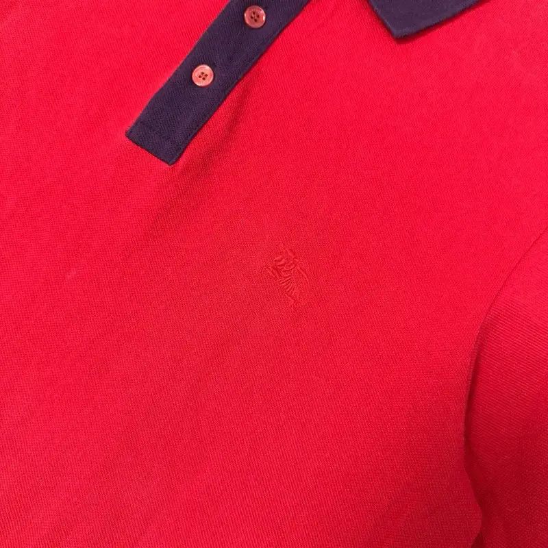 Burberry Burberry Red Cotton Men's Polo Shirt Size US S / EU 44-46 / 1 - 3 Thumbnail