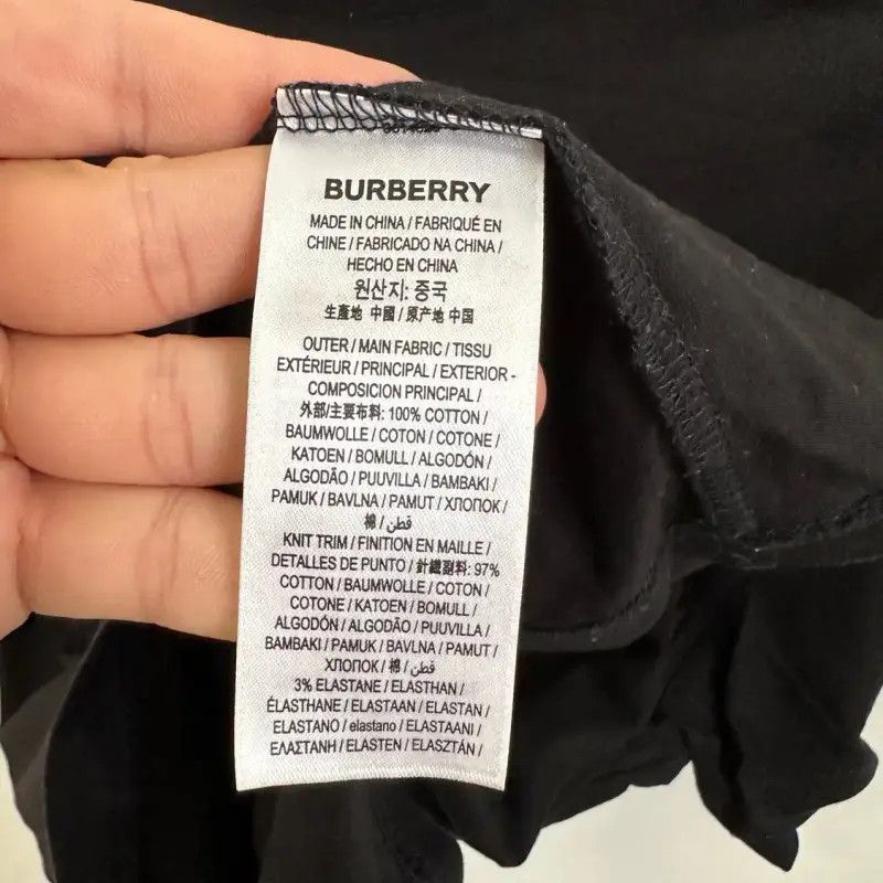 Burberry Burberry Black Cotton T-Shirt for Men Size US M / EU 48-50 / 2 - 4 Thumbnail