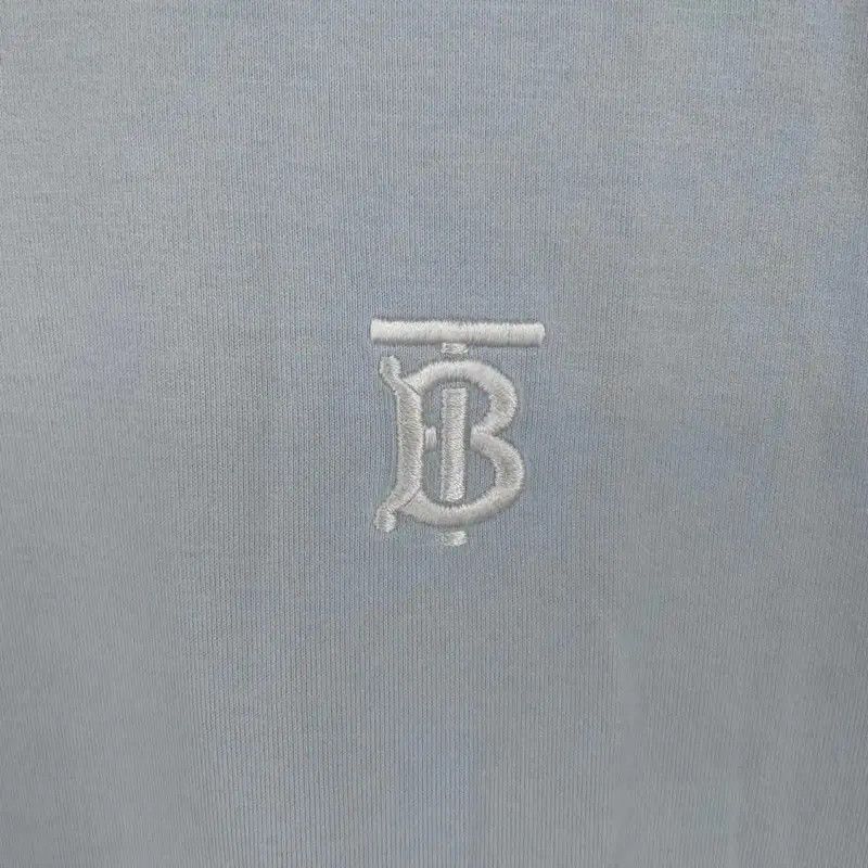 Burberry Burberry Light Blue Cotton Short Sleeve T-Shirt Size US XXL / EU 58 / 5 - 5 Thumbnail