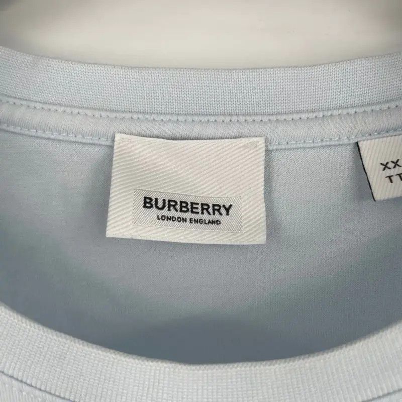 Burberry Burberry Light Blue Cotton Short Sleeve T-Shirt Size US XXL / EU 58 / 5 - 3 Thumbnail