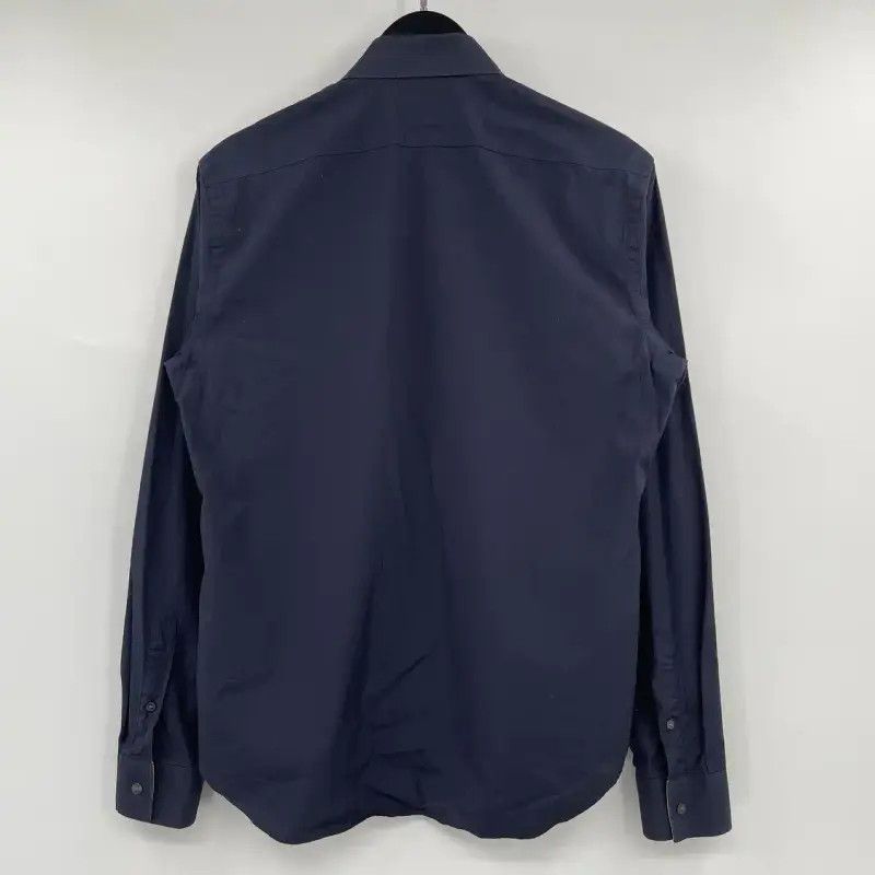 Burberry Burberry Men's Navy Long Sleeve Cotton Shirt Size US M / EU 48-50 / 2 - 2 Thumbnail