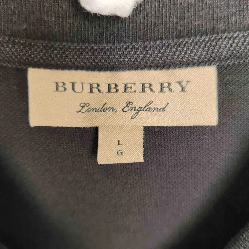 Burberry Burberry Black Cotton Men's Polo Shirt Size US L / EU 52-54 / 3 - 3 Thumbnail