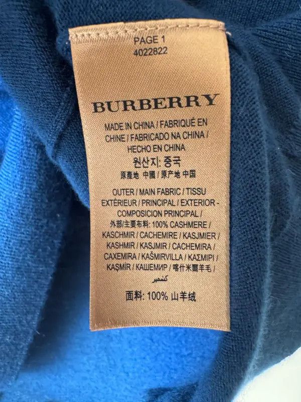 Burberry Burberry Men's Long Sleeve Cashmere Sweater Size US XL / EU 56 / 4 - 6 Thumbnail