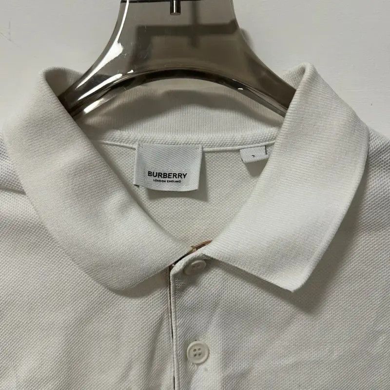 Burberry Burberry White Cotton Men's Polo Shirt Size US S / EU 44-46 / 1 - 3 Thumbnail
