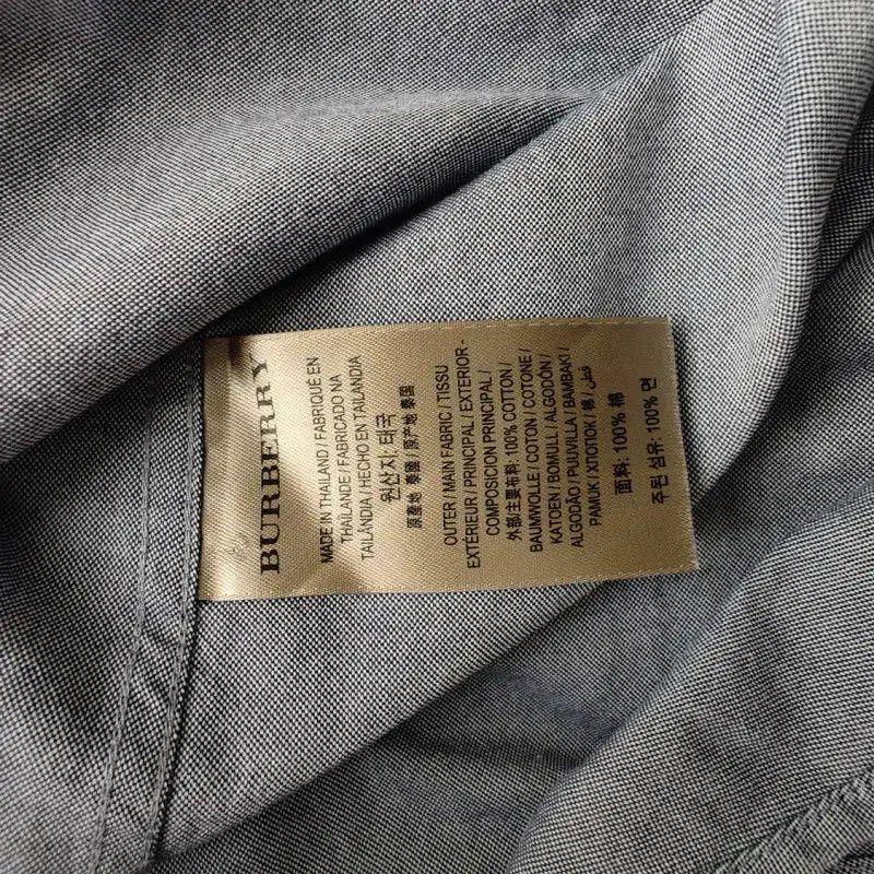 Burberry Burberry Men's Dark Gray Cotton Shirt Size US S / EU 44-46 / 1 - 5 Thumbnail