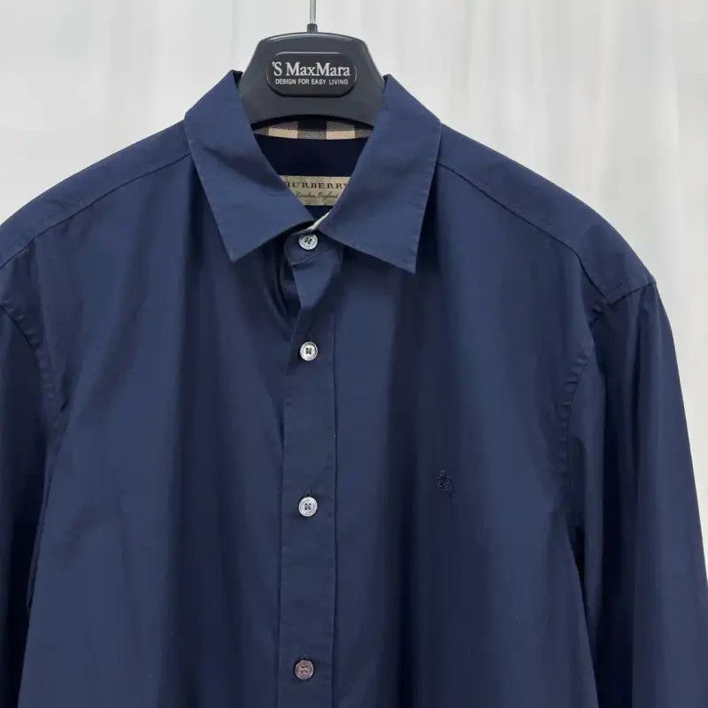 Burberry Burberry Navy Long Sleeve Cotton Shirt Size US M / EU 48-50 / 2 - 3 Thumbnail