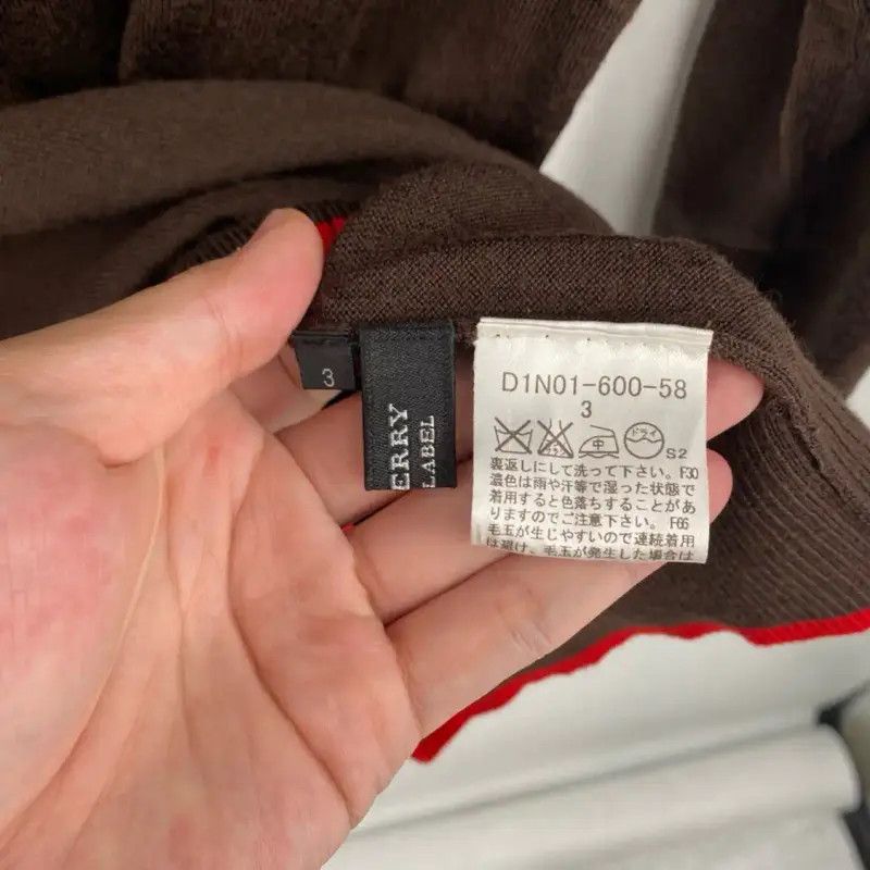 Burberry Brown Long Sleeve Knit Sweater