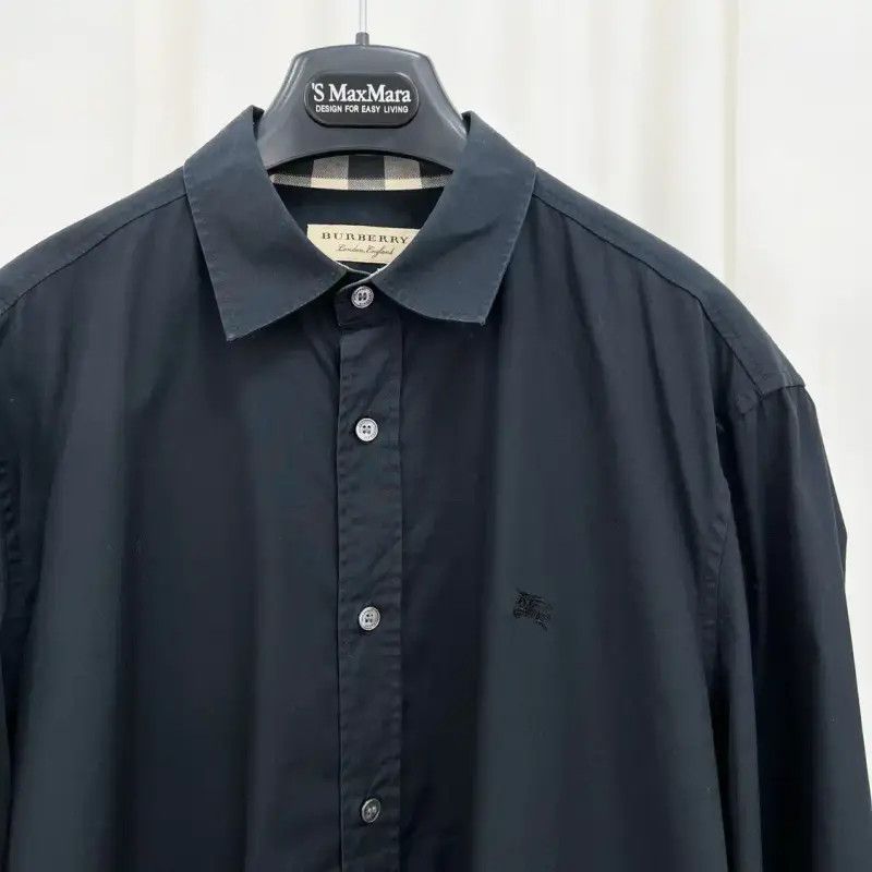 Burberry Burberry Black Cotton Long Sleeve Shirt for Men Size US L / EU 52-54 / 3 - 3 Thumbnail