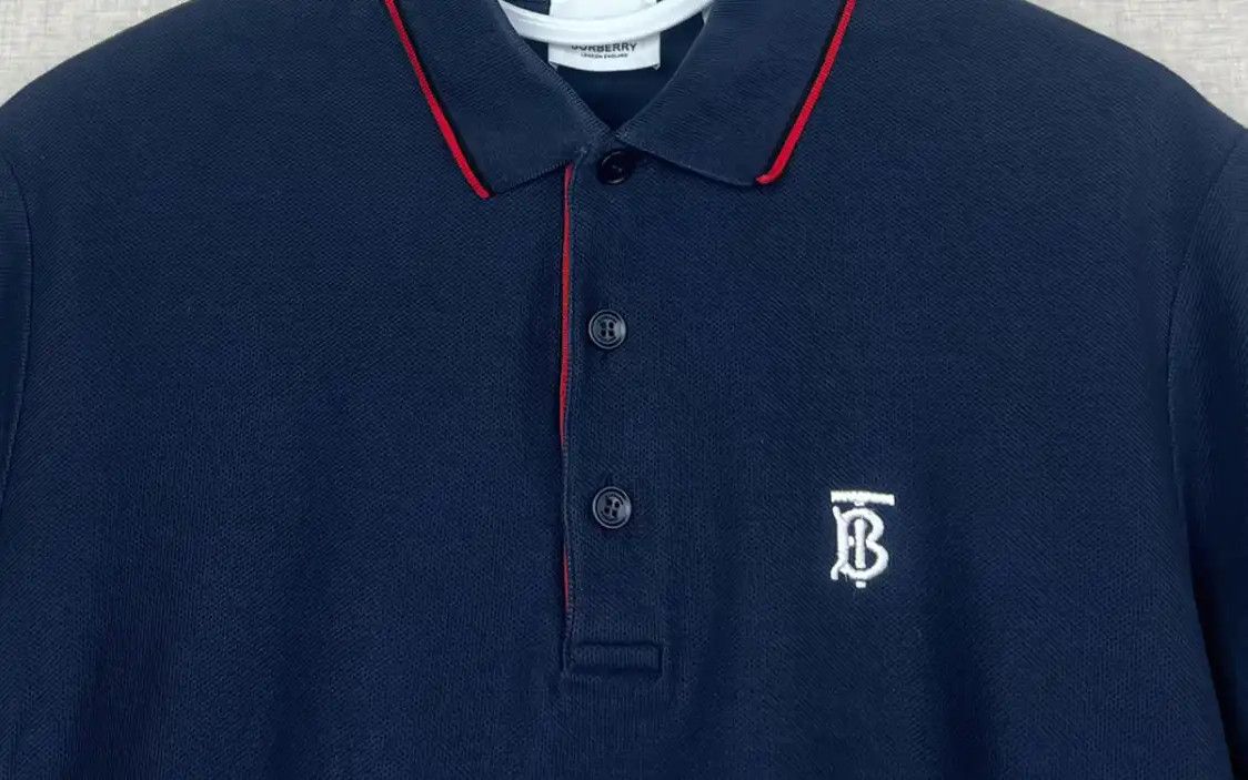 Burberry Burberry Men's Navy Cotton Polo Shirt Size US S / EU 44-46 / 1 - 3 Thumbnail