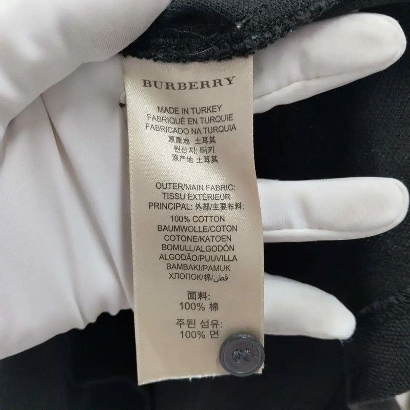 Burberry Burberry Black Cotton Short Sleeve Polo Shirt Size US L / EU 52-54 / 3 - 4 Thumbnail