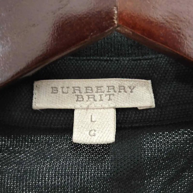 Burberry Burberry Black Cotton Short Sleeve Polo Shirt Size US L / EU 52-54 / 3 - 3 Thumbnail